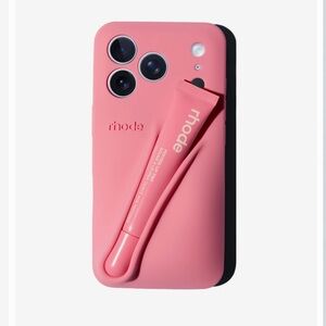 RHODE Pink Silicone Phone Case with Built-In Loop Grip